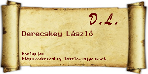 Derecskey László névjegykártya