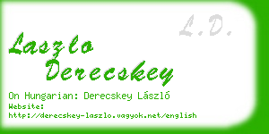 laszlo derecskey business card